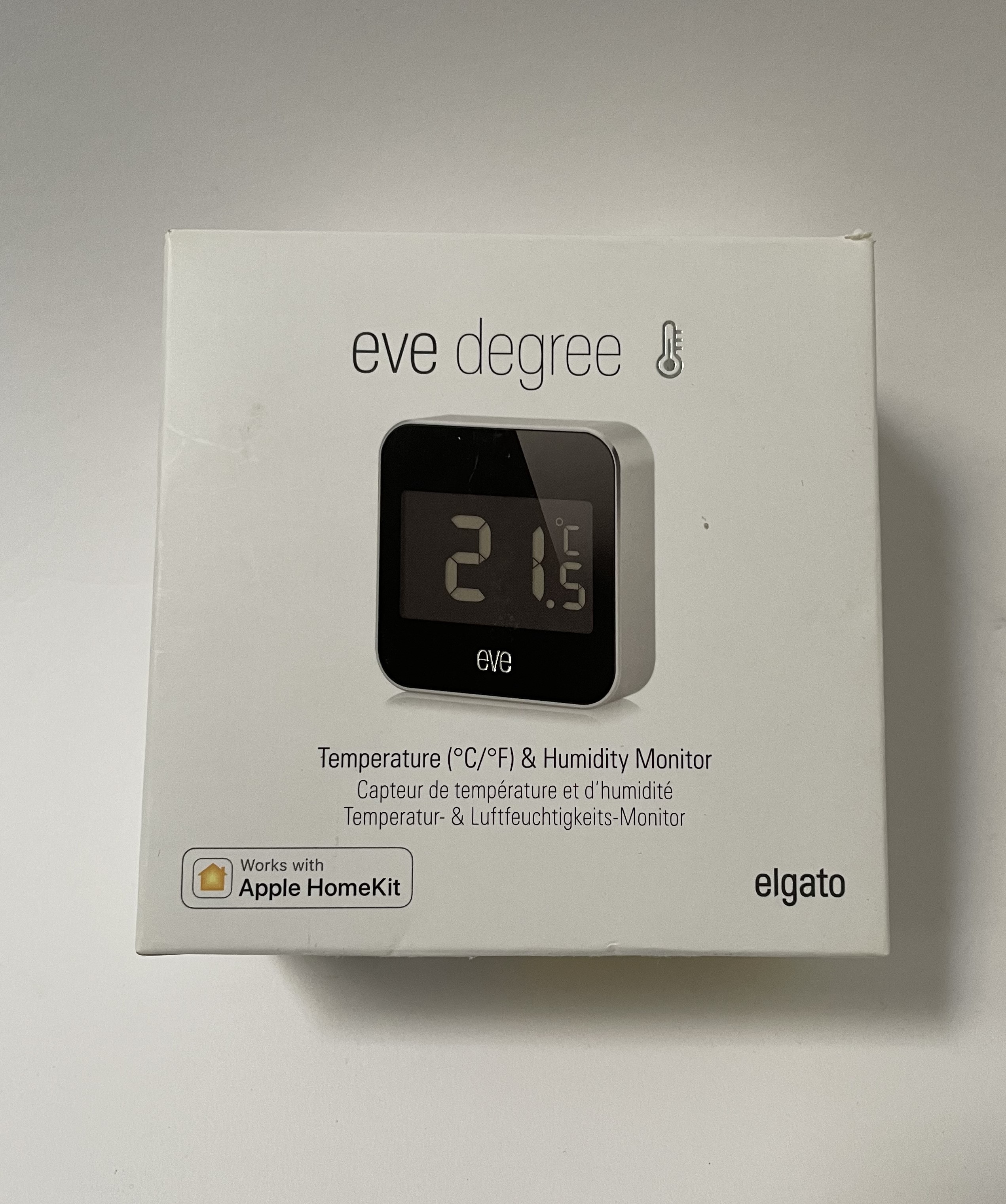 Eve degree Temperature (°C/°F) & Humidity Monitor