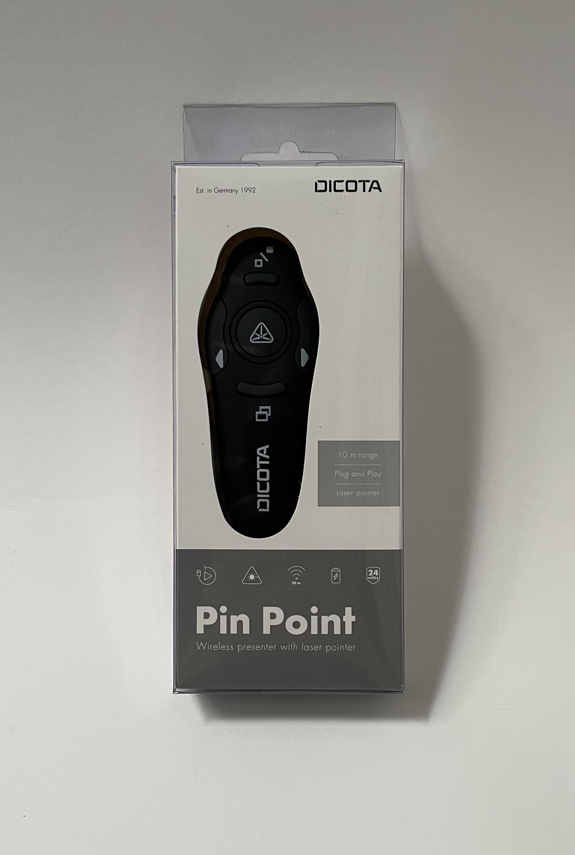 DICOTA Pin Point Wireless Laser Pointer, Presenter, Black